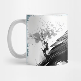 Wise Crow Dark Watercolor Mug